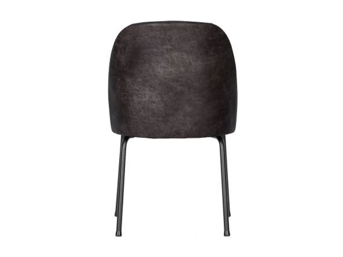 Lot de 2 chaises crapauds cuirs style rétro VOGUE - Noir