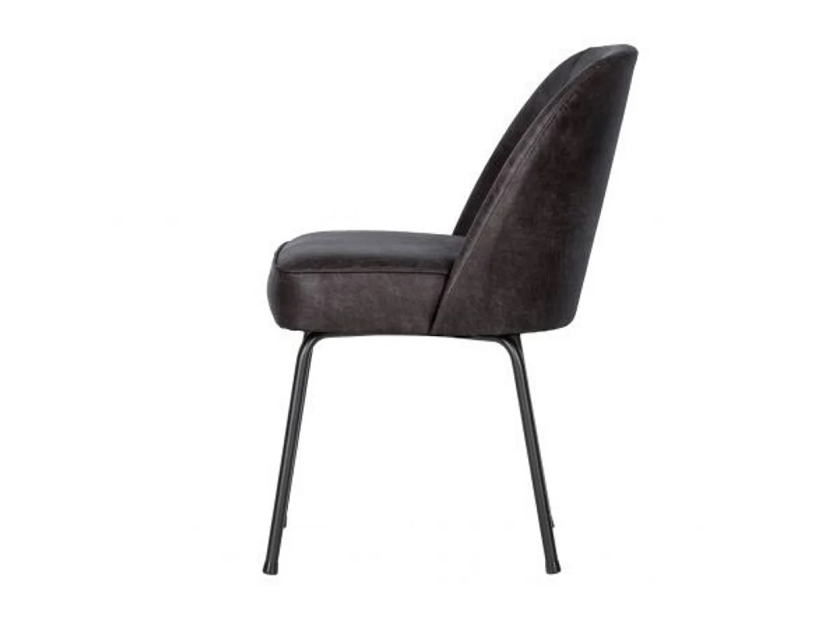 Lot de 2 chaises crapauds cuirs style rétro VOGUE - Noir