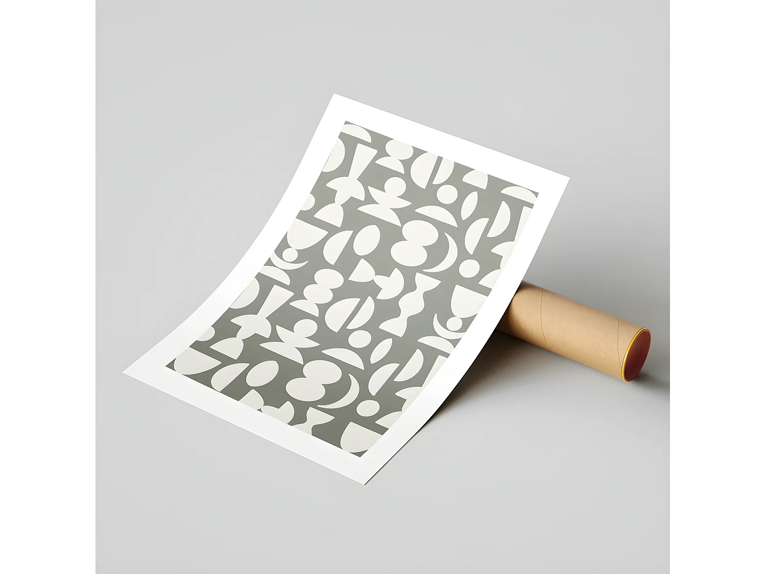 Affiche papier imprimé géométrique sans cadre