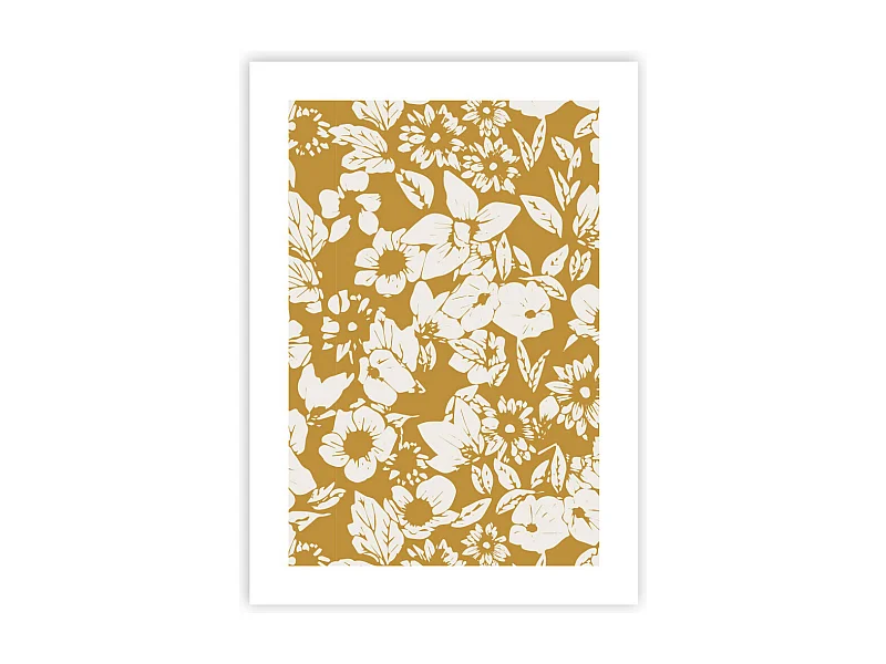 Affiche papier imprimé floral sans cadre