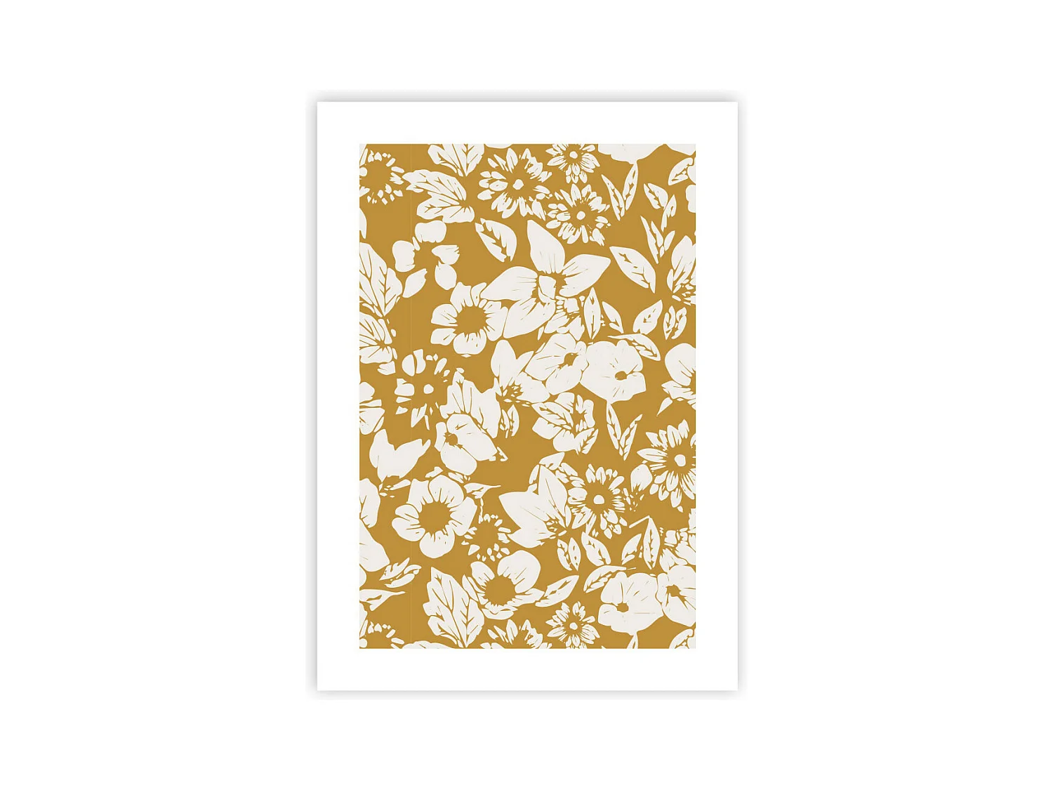 Affiche papier imprimé floral sans cadre