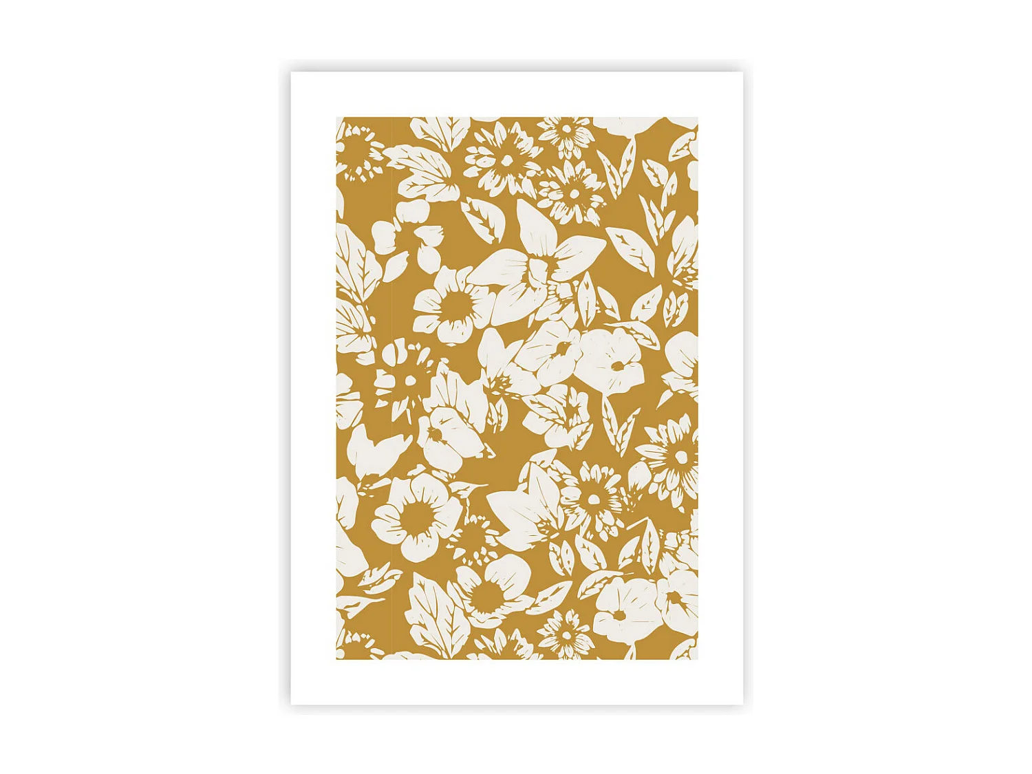 Affiche papier imprimé floral sans cadre