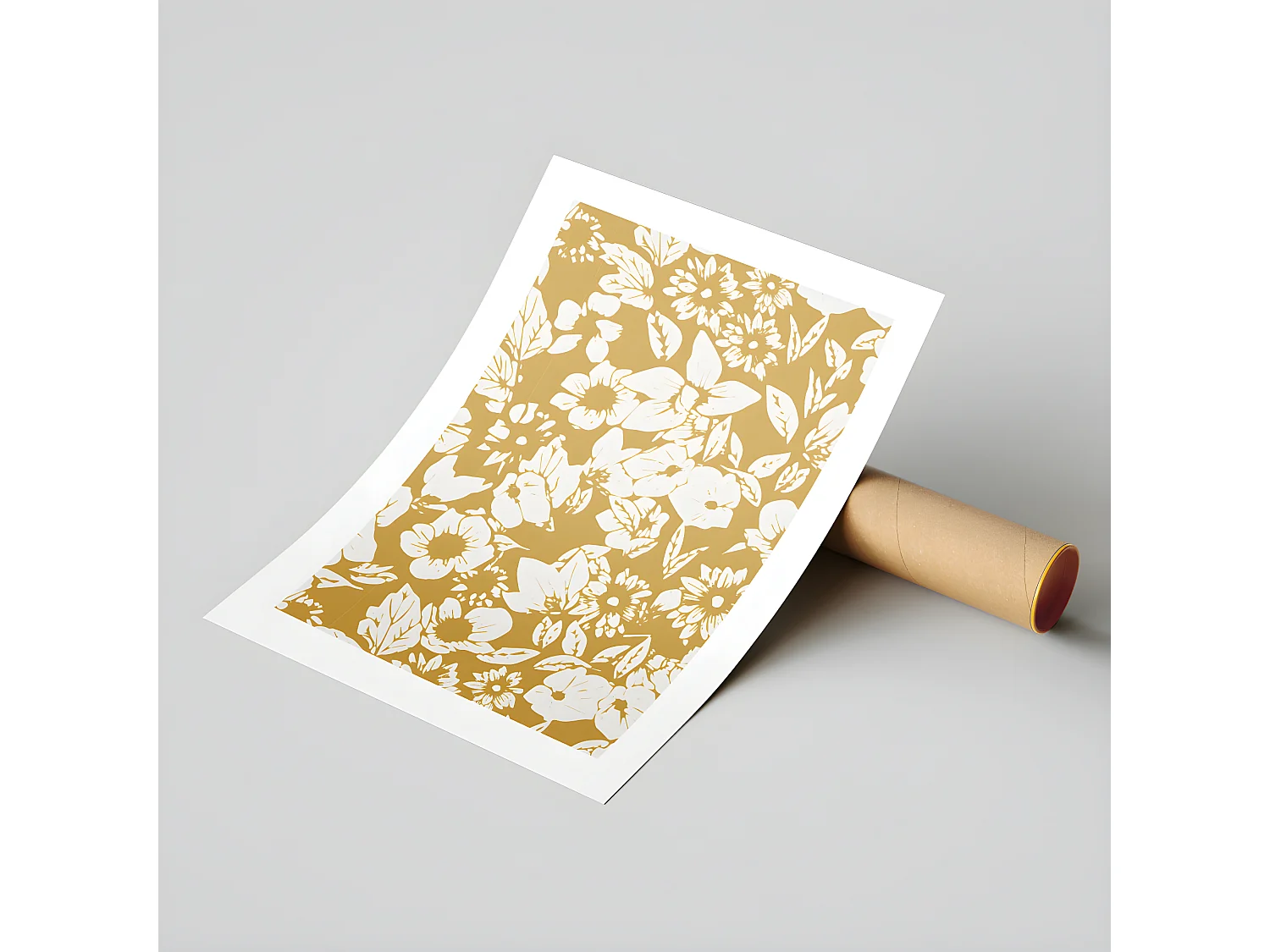 Affiche papier imprimé floral sans cadre