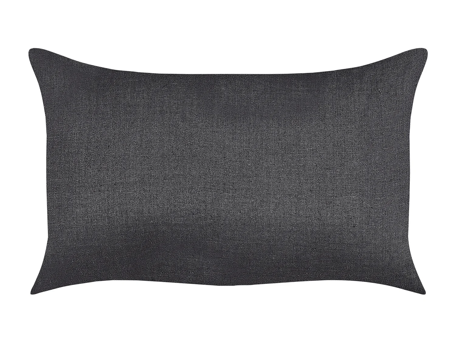 Set van 2 decoratieve kussens BANORI Linnen 30 x 50 cm Zwart Effen