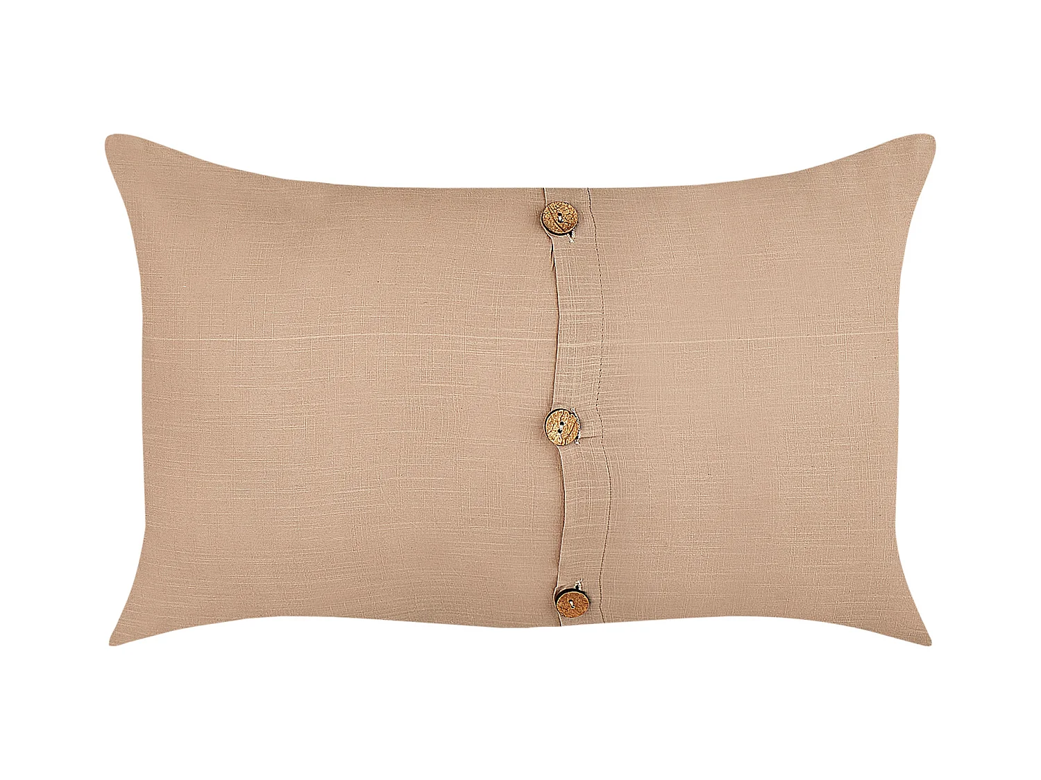 Lot de 2 coussins décoratifs BANORI Lin 30 x 50 cm Beige Unicolore