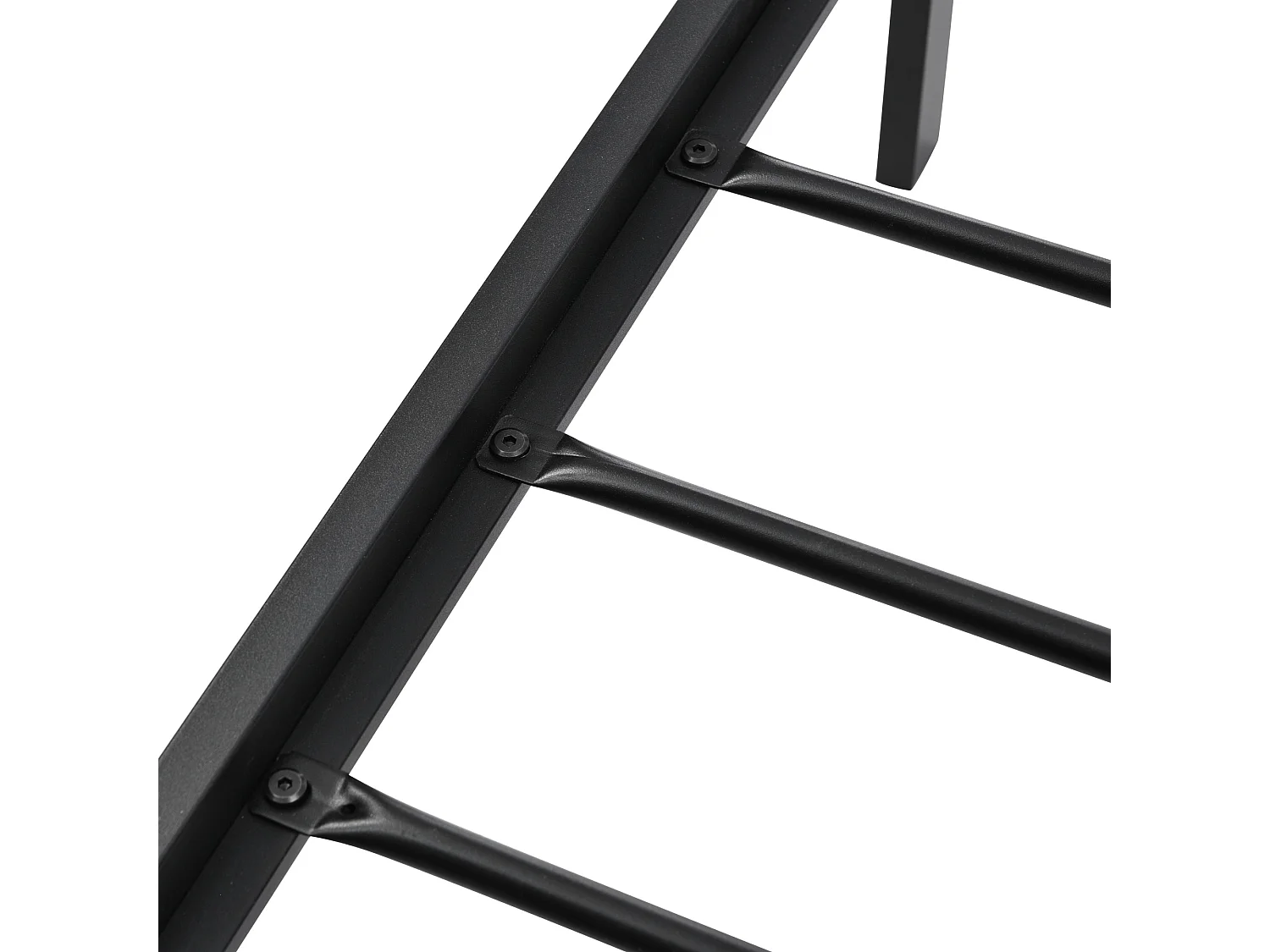 Volwassen bed 90x200 cm - Natuurlijke kleur - Eenpersoonsbed met opberghoofdeinde en metalen onderstel - Zonder matras