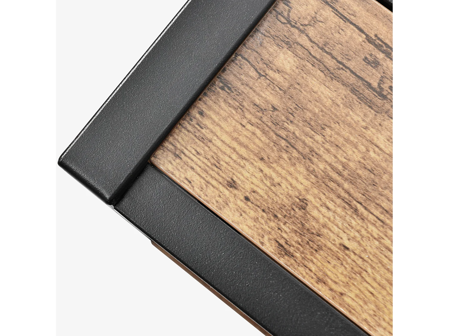 Łóżko dla dorosłych 90x200 cm - Kolor naturalny - Łóżko pojedyncze z zagłówkiem ze schowkiem i metalową podstawą - Bez materaca