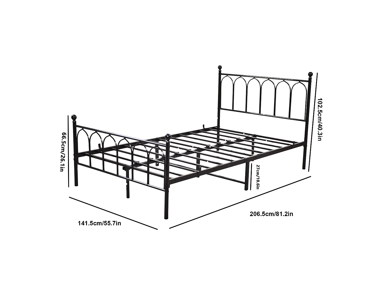 Uitschuifbed 140x200 cm - Gestoffeerd bed met lades en lattenbodem - Linnen stof - Beige - Zonder matras