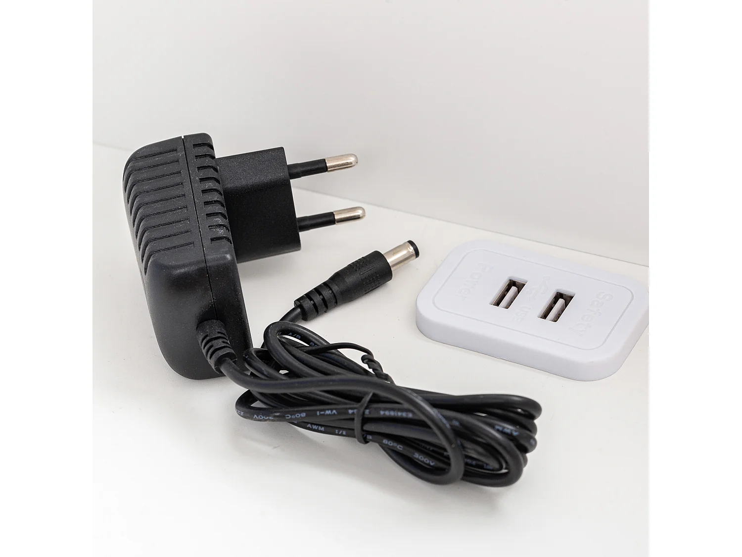 Ausziehbett 90x190 cm - weiß - Einzelbett mit USB-Ladegerät - 2 Schubladen - ohne Matratze