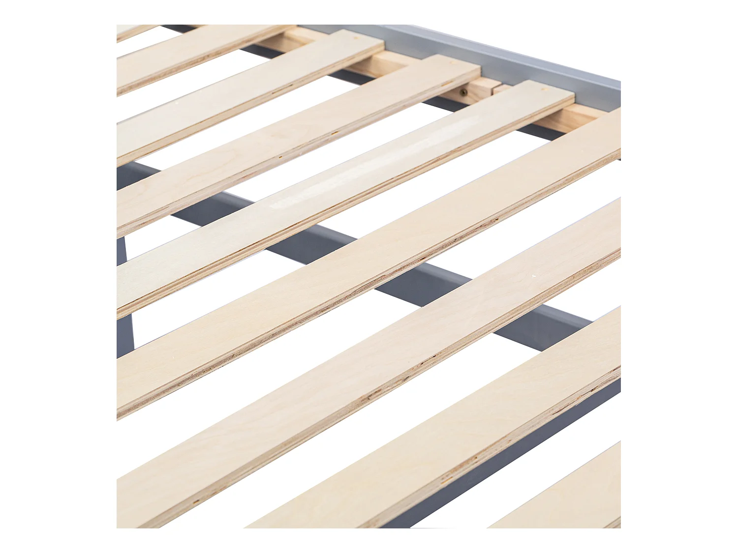 Ausziehbett 90x190 cm - Grau - Einzelbett mit USB-Ladegerät - 2 Schubladen - ohne Matratze