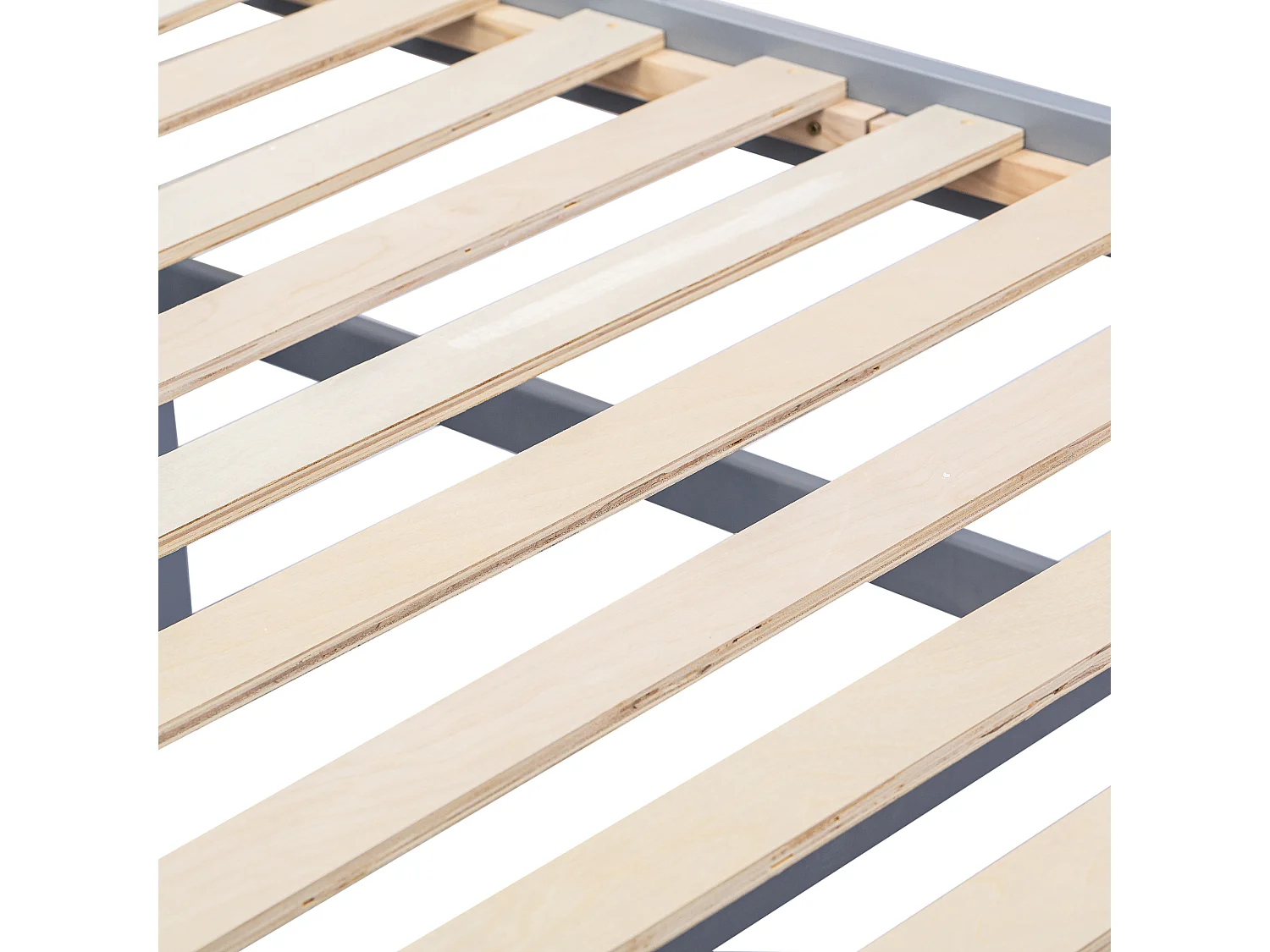 Ausziehbett 90x190 cm - Grau - Einzelbett mit USB-Ladegerät - 2 Schubladen - ohne Matratze