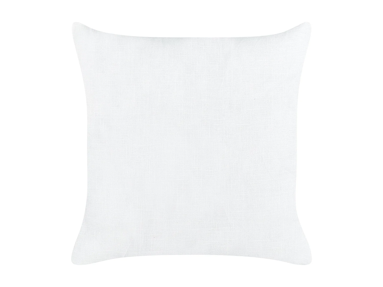 Lot de 2 coussins décoratifs MINDALA Lin 50 x 50 cm Blanc cassé Texte
