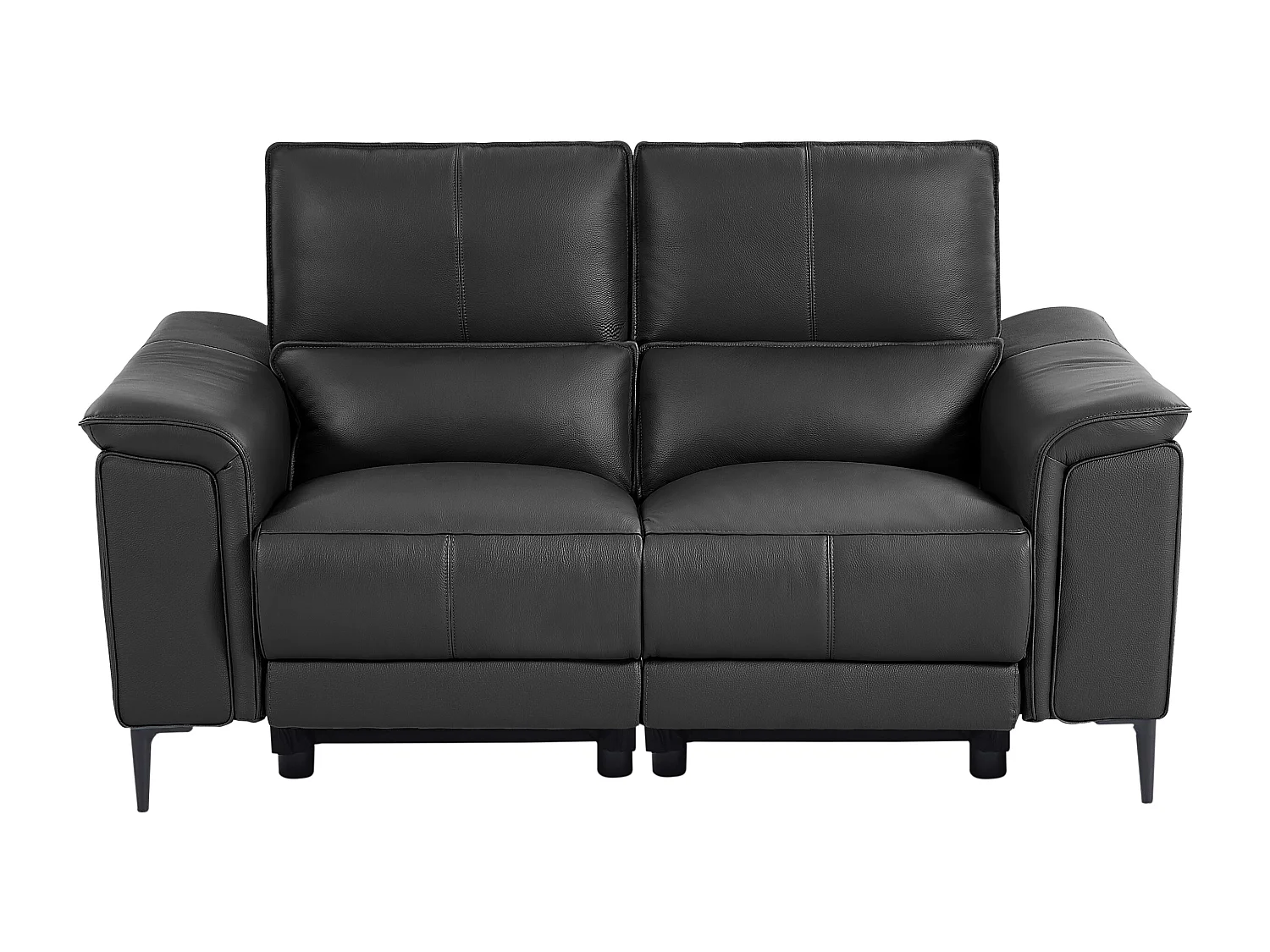 2-sits soffa med elektrisk relaxfunktion i anthracitgrått kalvläder VALPARO