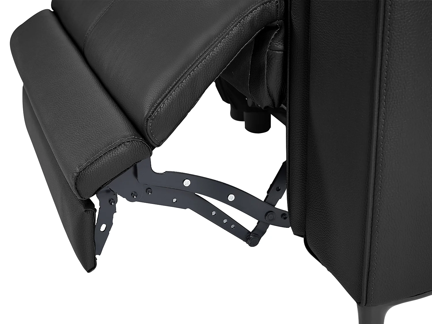 2-sits soffa med elektrisk relaxfunktion i anthracitgrått kalvläder VALPARO