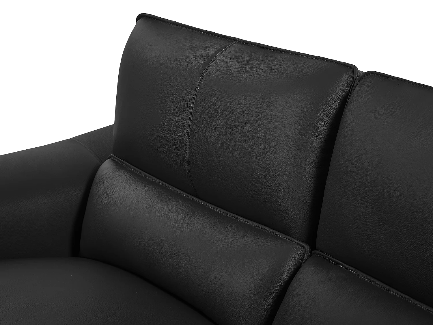 2-sits soffa med elektrisk relaxfunktion i anthracitgrått kalvläder VALPARO