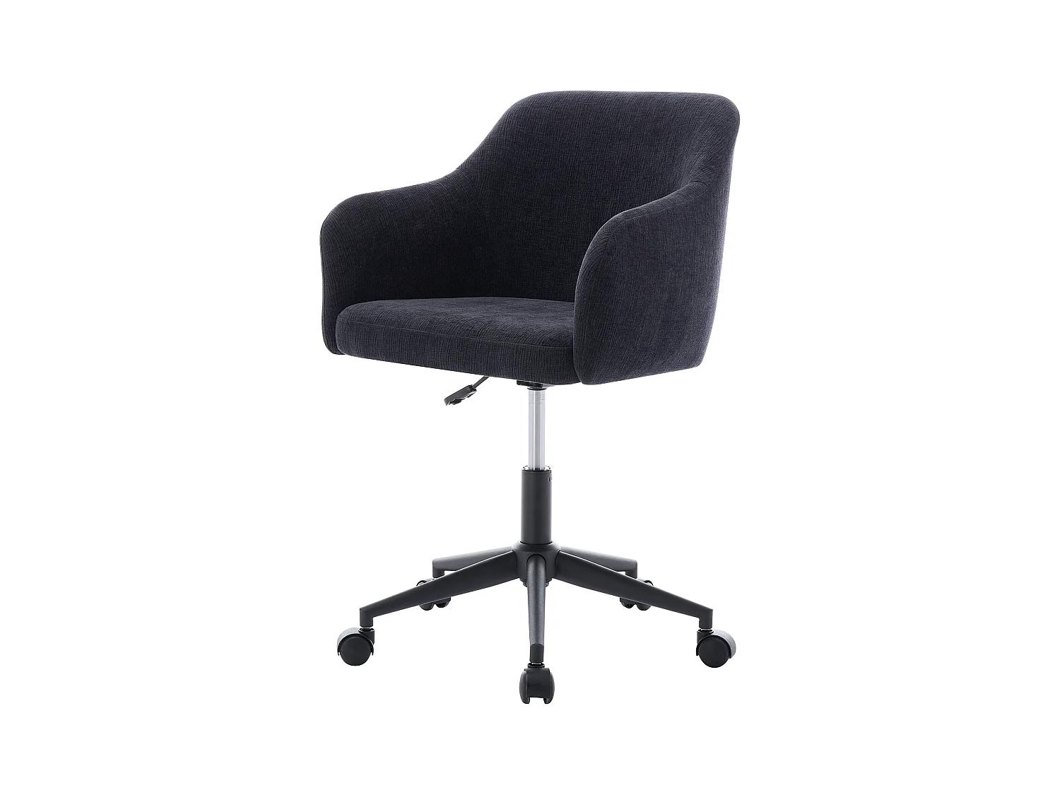 Sedia da ufficio Altezza regolabile Tessuto testurizzato Nero - MATOMI