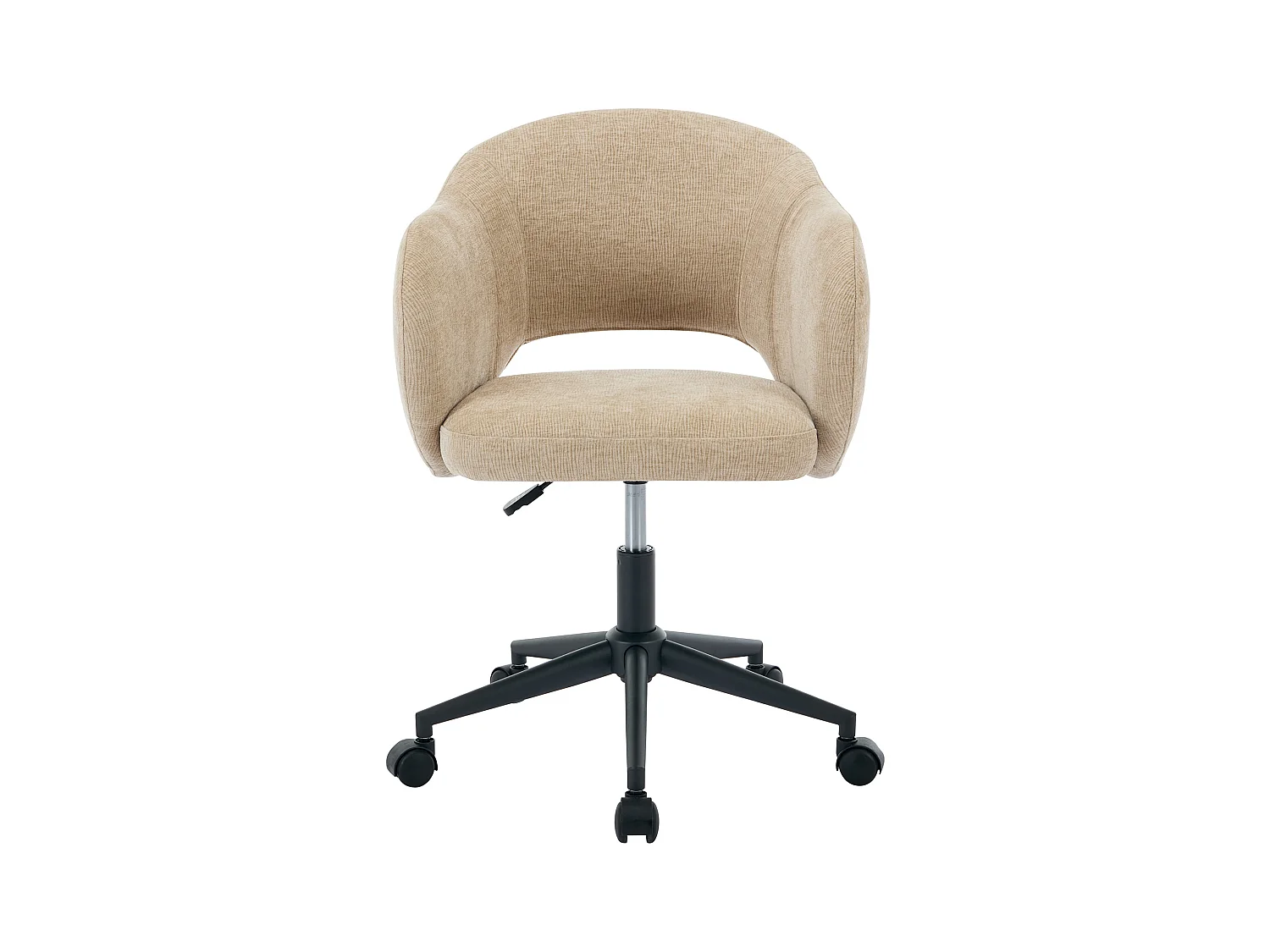 Krzesło biurowe - Teksturowana tkanina - Beżowy - ACACILIO