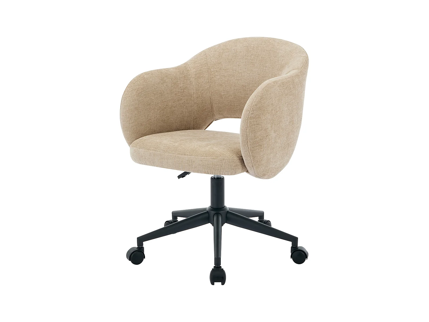 Krzesło biurowe - Teksturowana tkanina - Beżowy - ACACILIO