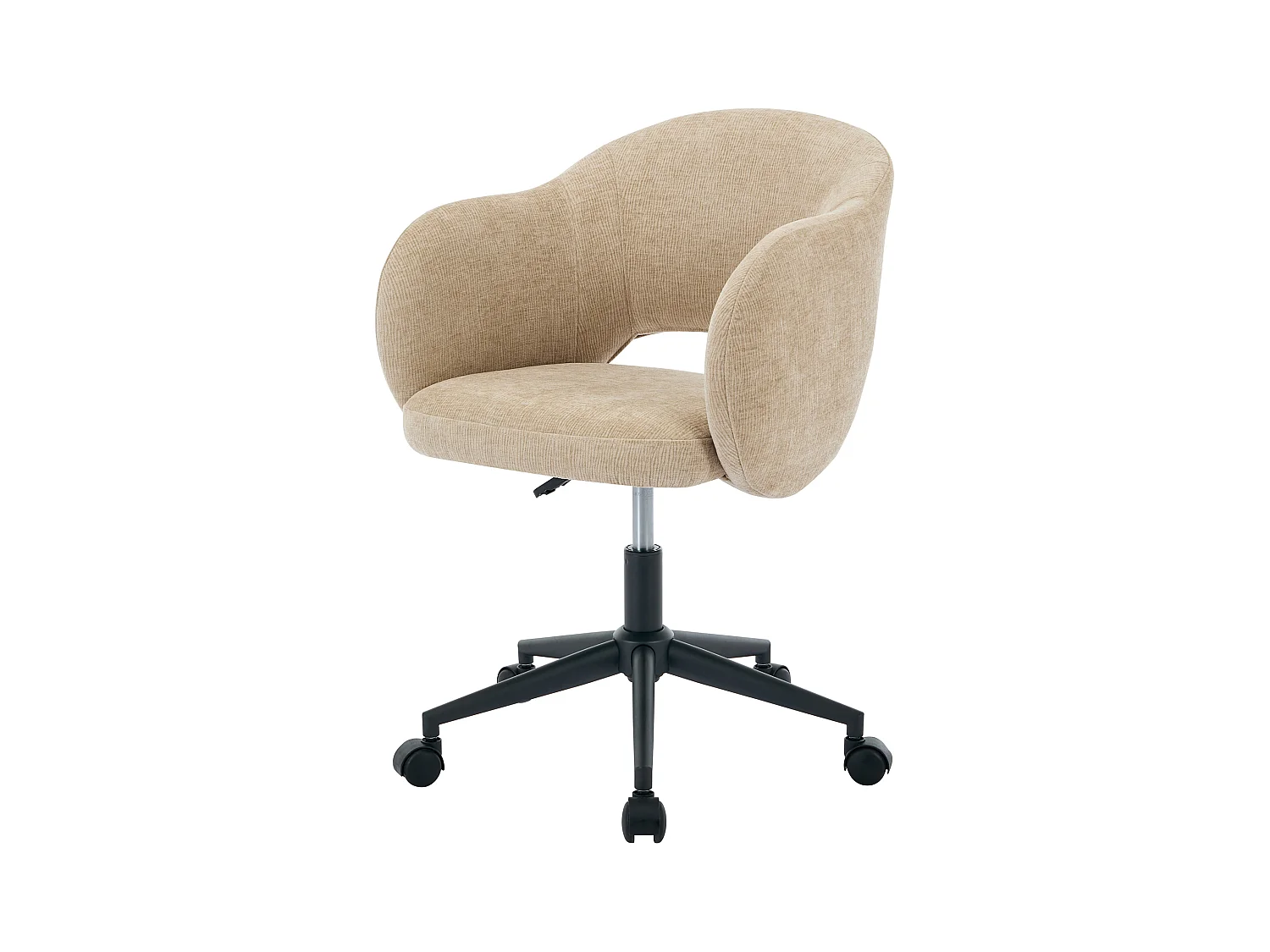 Krzesło biurowe - Teksturowana tkanina - Beżowy - ACACILIO