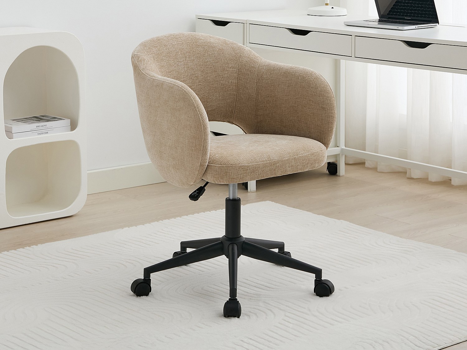 Kontorstol - Teksturert stoff - Beige - ACACILIO