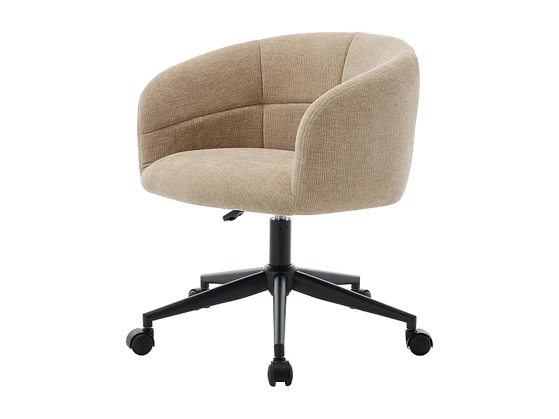 Chaise de bureau - Tissu texturé - Beige - NOMITIO