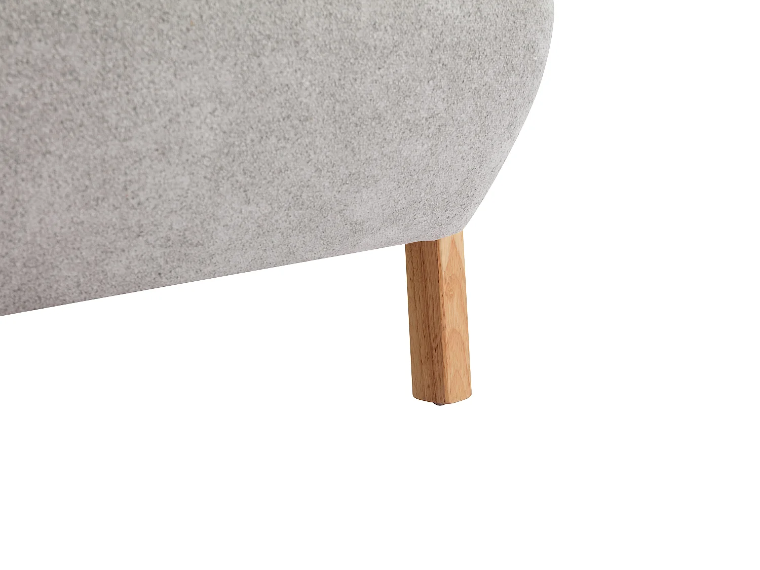 Sofá de 2 plazas de tela gris y madera JULOMO