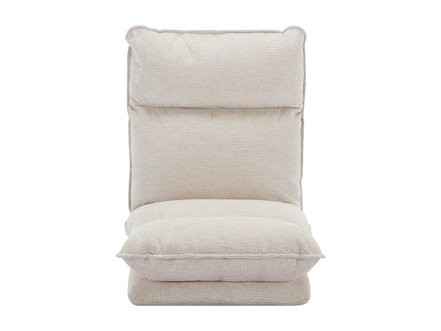 Fauteuil paresseux convertible réglable en tissu chiné beige MURTERA