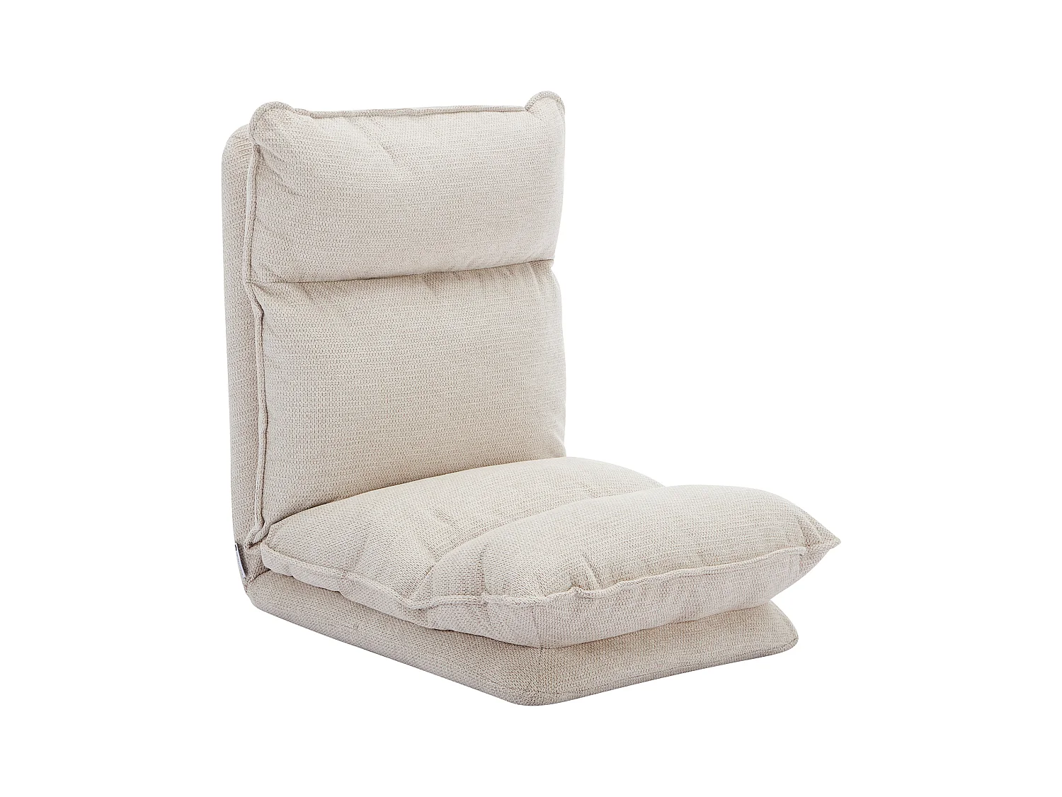 Fauteuil paresseux convertible réglable en tissu chiné beige MURTERA