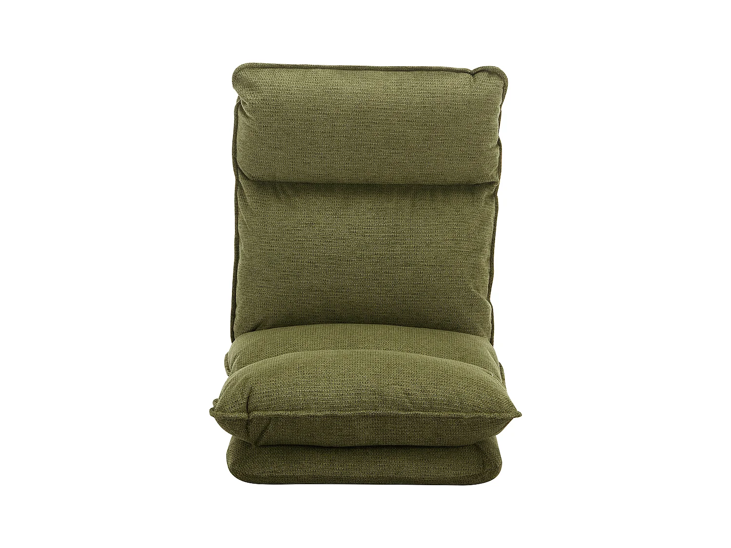 Sillón cama ajustable de tela jaspeado verde MURTERA