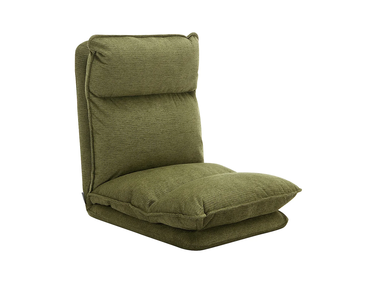 Sillón cama ajustable de tela jaspeado verde MURTERA