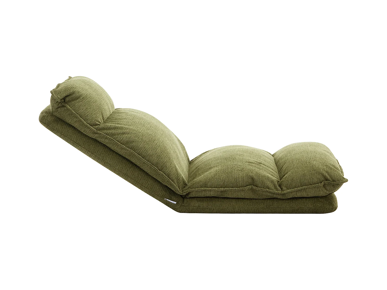 Sillón cama ajustable de tela jaspeado verde MURTERA