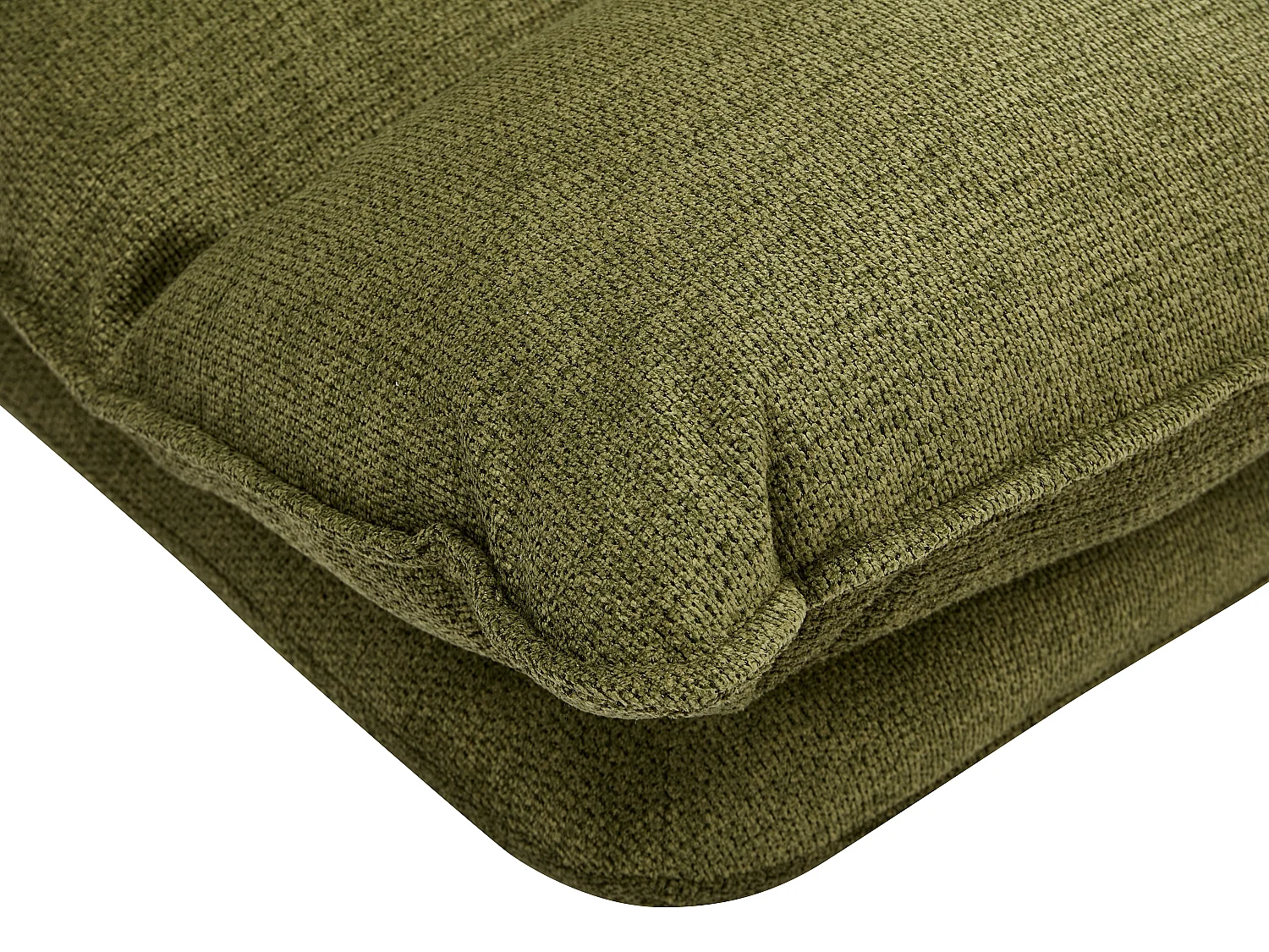 Fauteuil paresseux convertible réglable en tissu chiné vert MURTERA