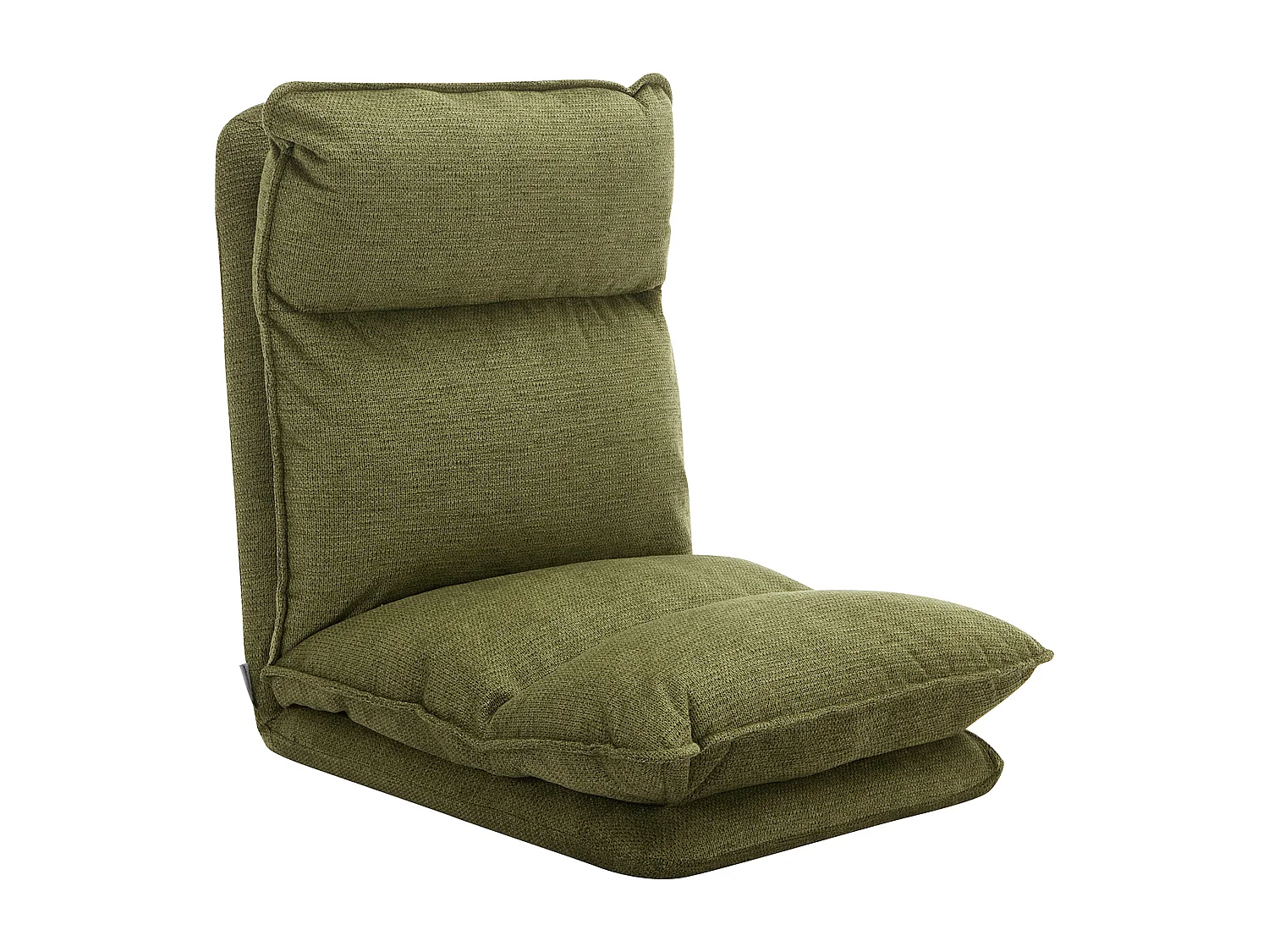 Fauteuil paresseux convertible réglable en tissu chiné vert MURTERA