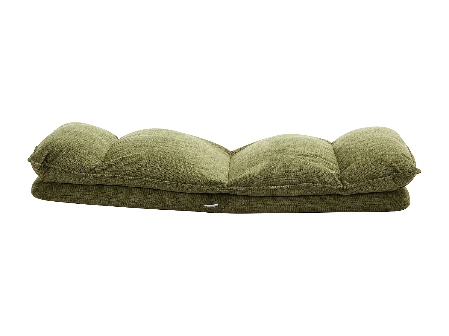 Fauteuil paresseux convertible réglable en tissu chiné vert MURTERA