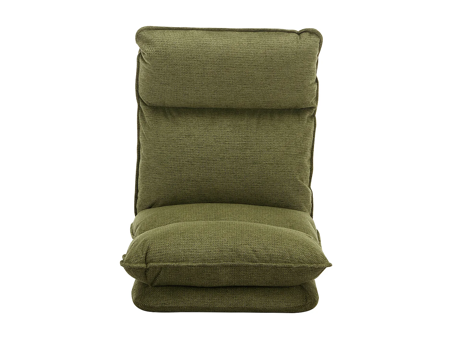 Fauteuil paresseux convertible réglable en tissu chiné vert MURTERA