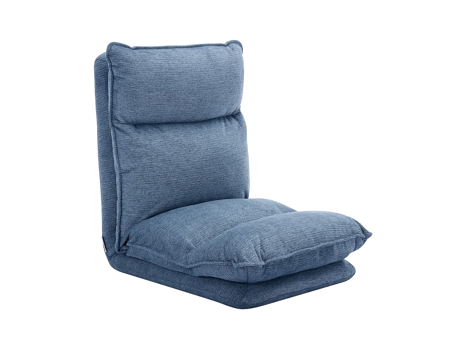 Sessel mit einstellbarer Schlaffunktion - melierter Stoff - Blau - MURTERA