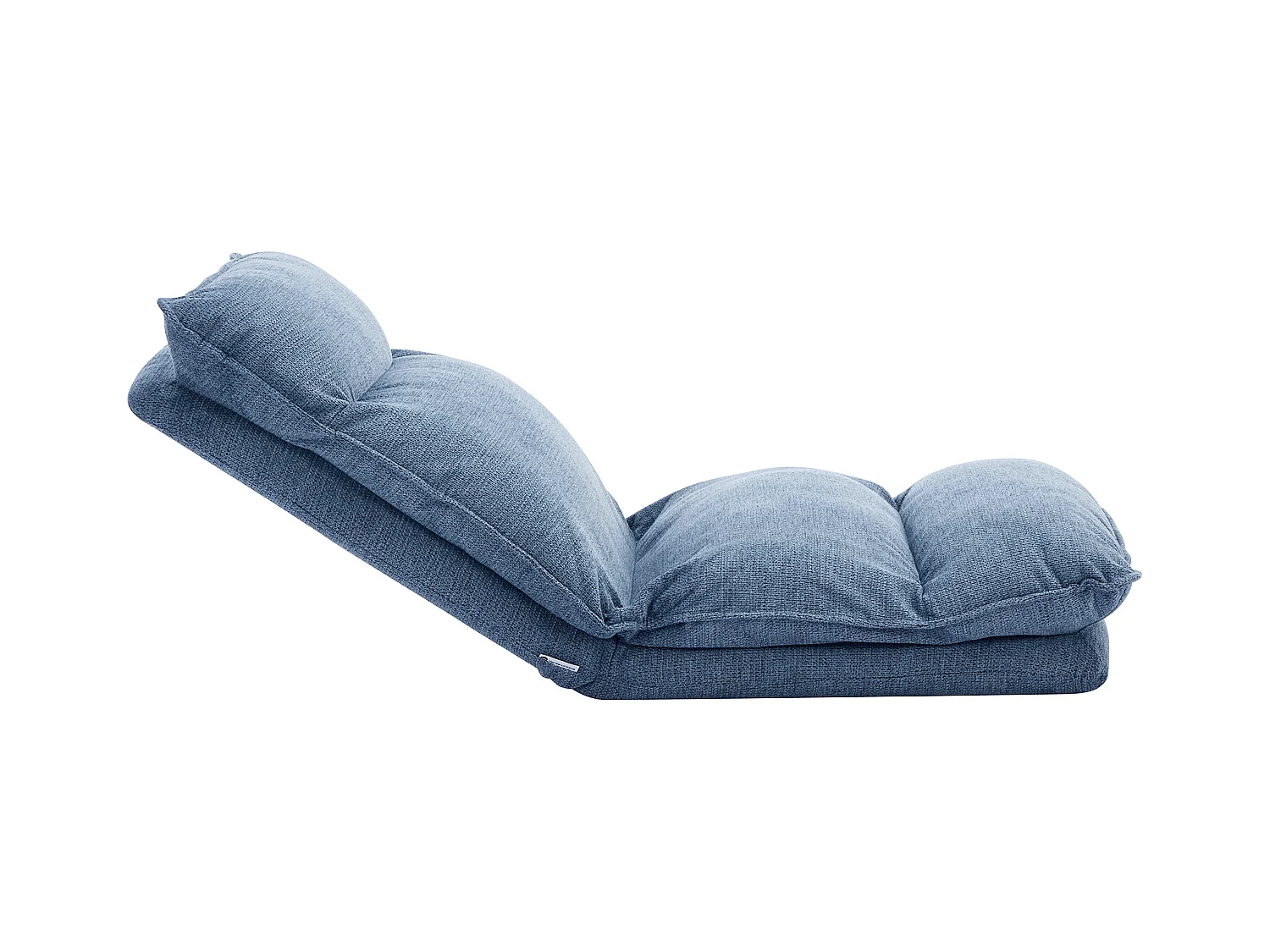 Sessel mit einstellbarer Schlaffunktion - melierter Stoff - Blau - MURTERA