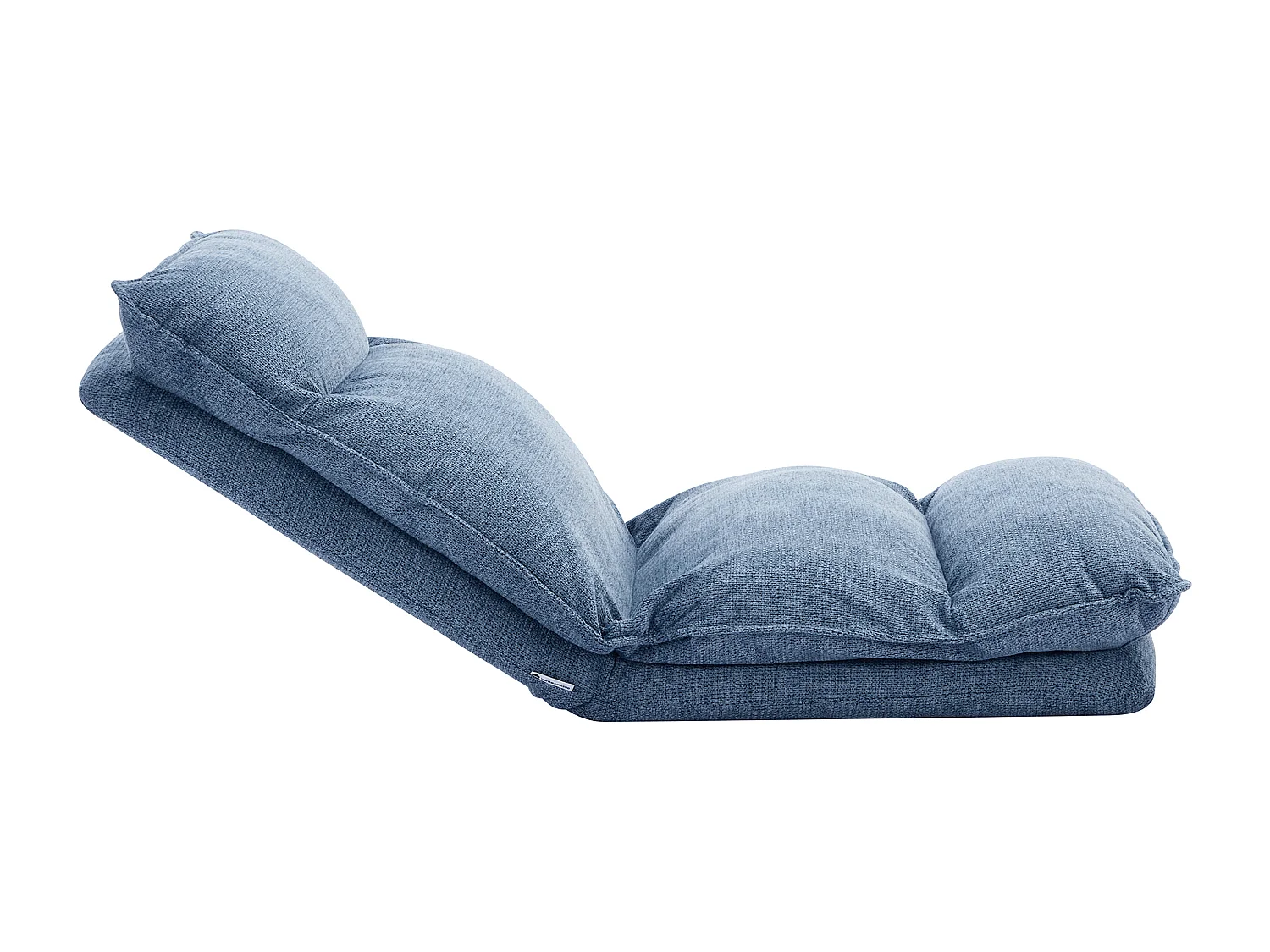 Fauteuil paresseux convertible réglable en tissu chiné bleu MURTERA