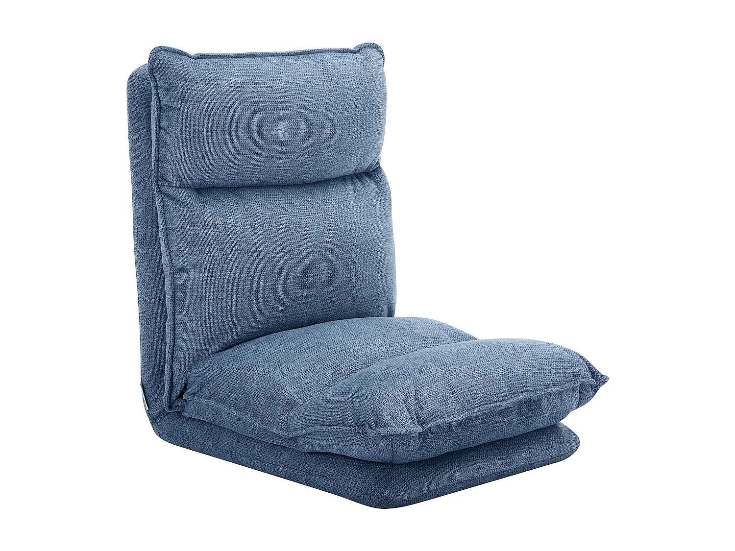 Fauteuil paresseux convertible réglable en tissu chiné bleu MURTERA