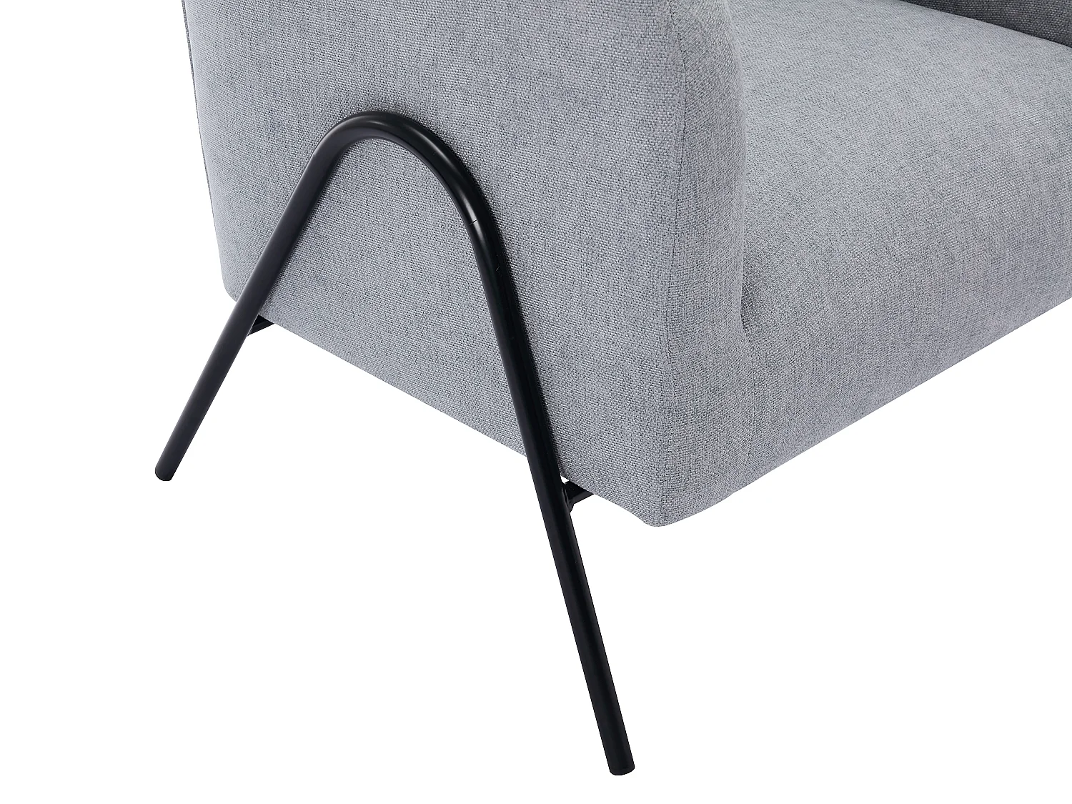 Fauteuil en tissu gris BLINODA