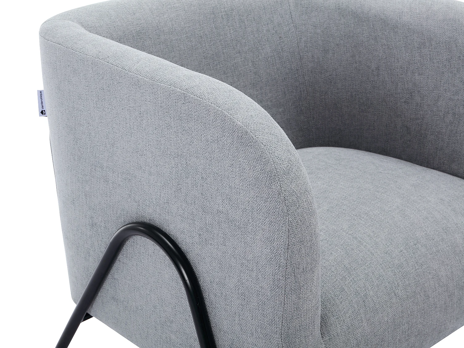 Fauteuil en tissu gris BLINODA