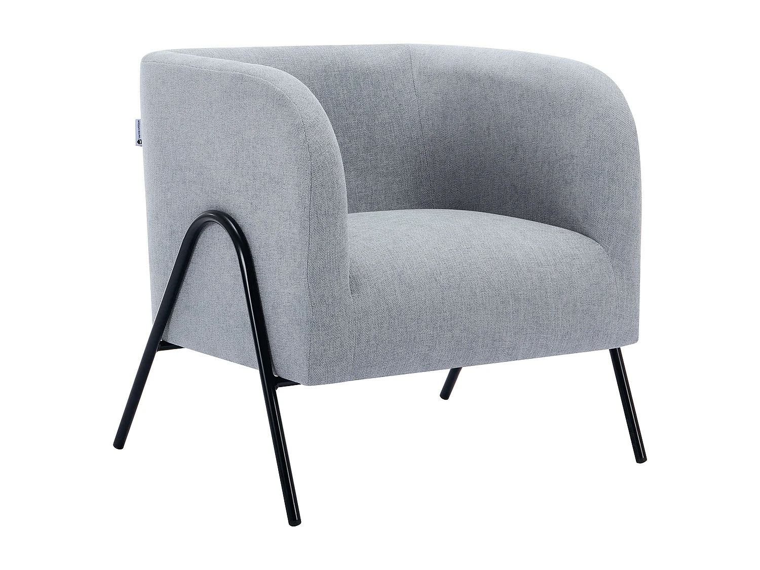 Fauteuil en tissu gris BLINODA