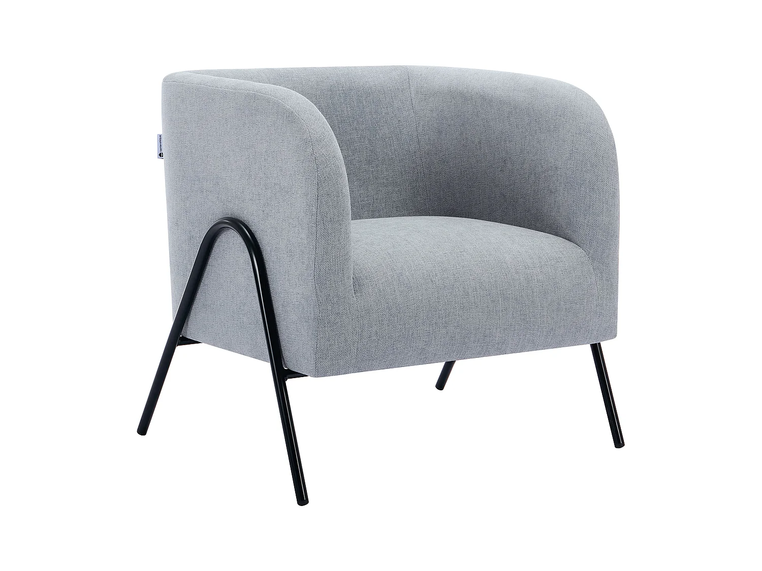 Fauteuil en tissu gris BLINODA