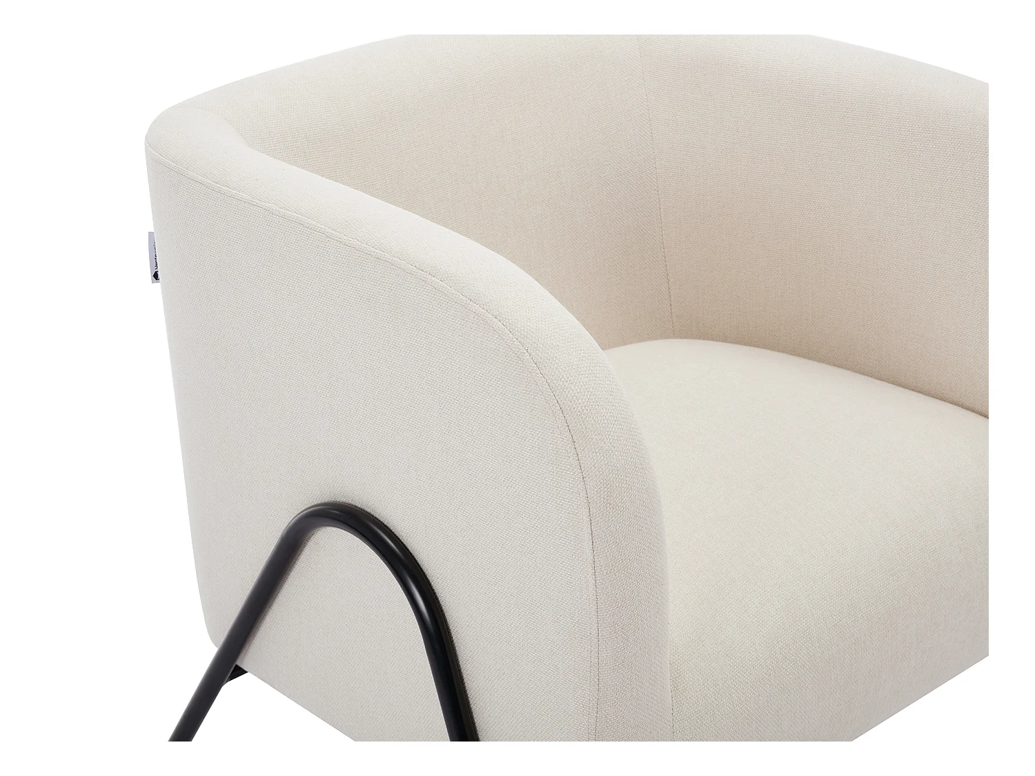 Sillón de tela beige BLINODA