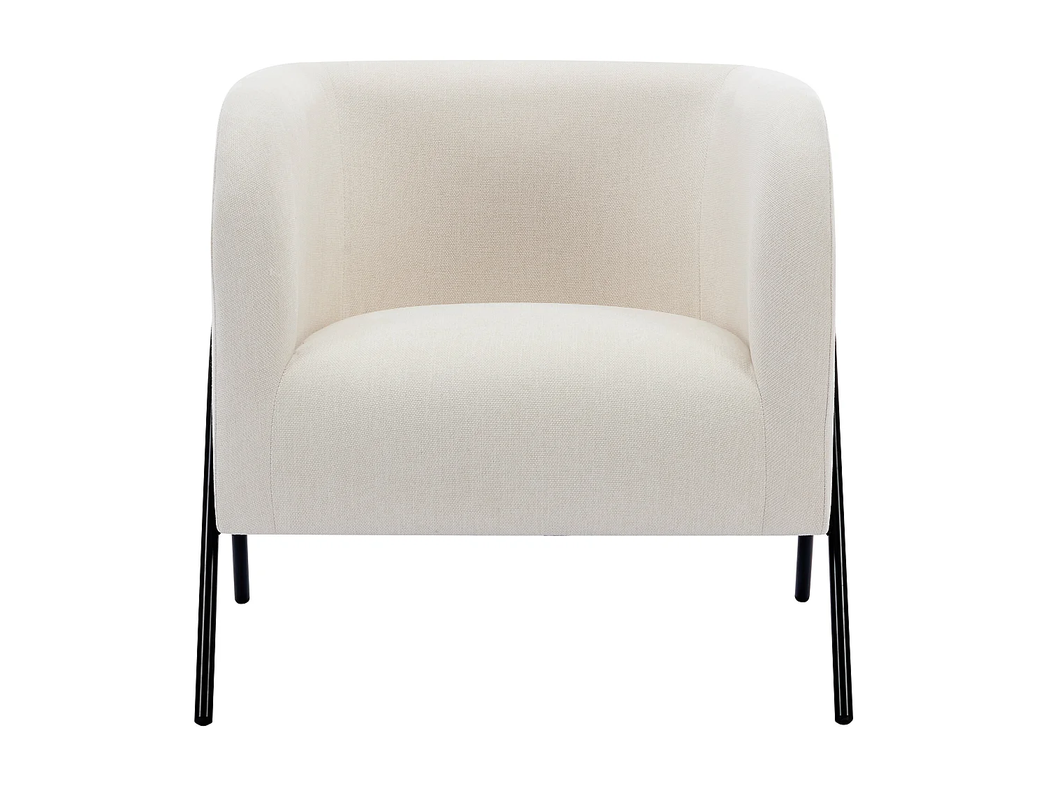 Fauteuil en tissu beige BLINODA