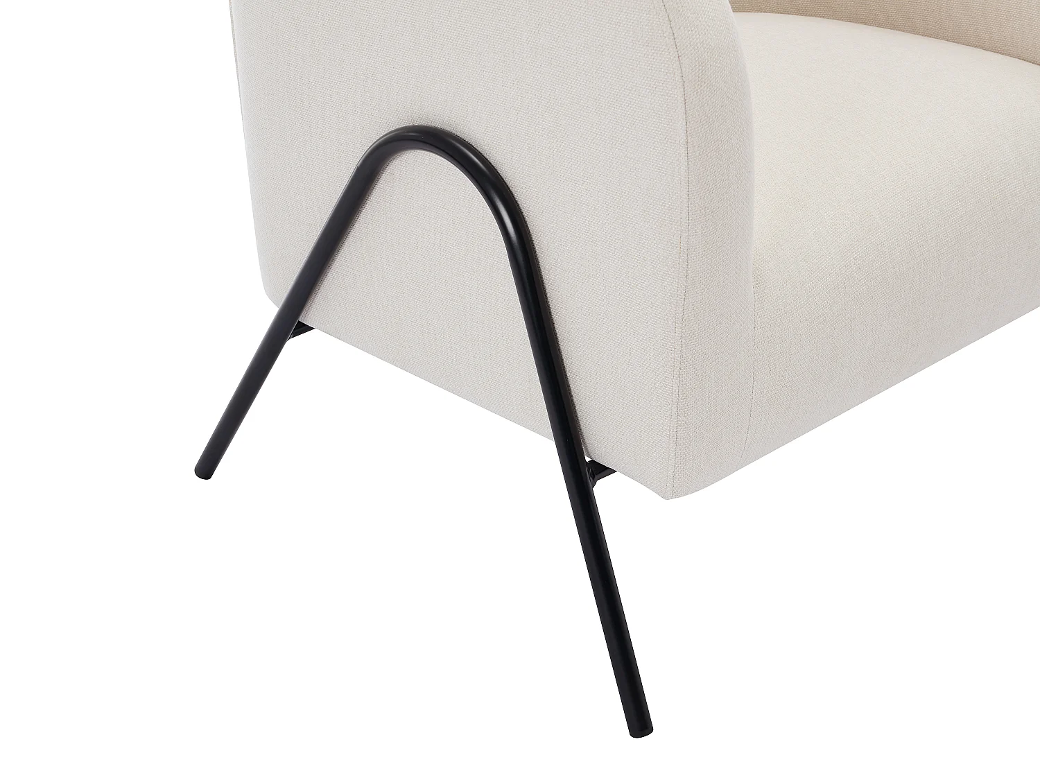 Fauteuil en tissu beige BLINODA