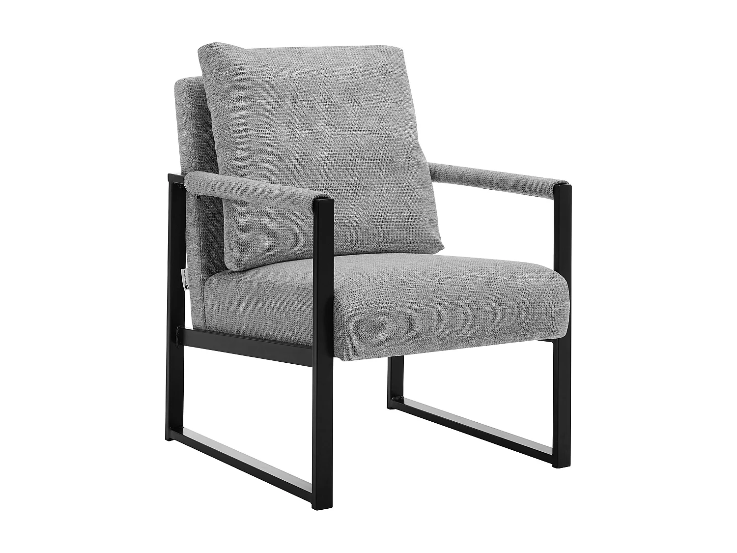 Fauteuil en tissu texturé gris ISPORI