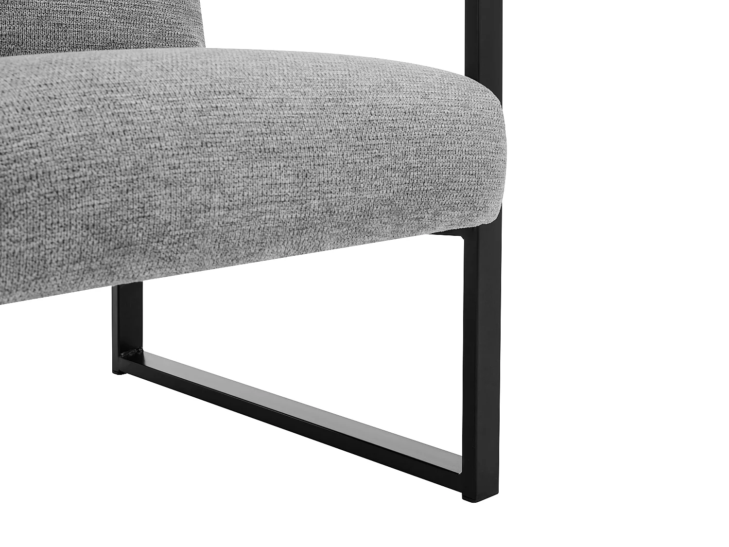 Fauteuil en tissu texturé gris ISPORI