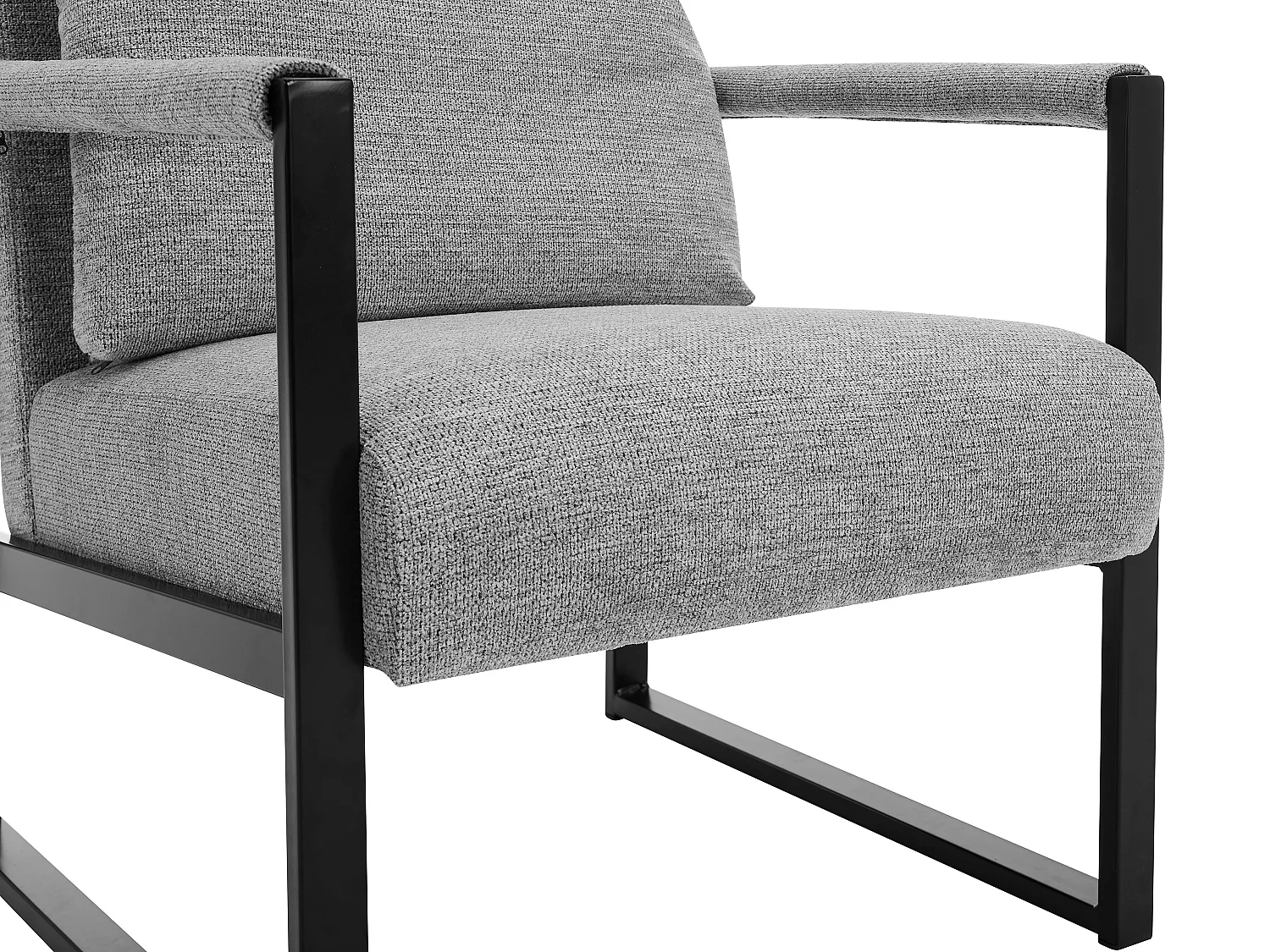 Fauteuil en tissu texturé gris ISPORI