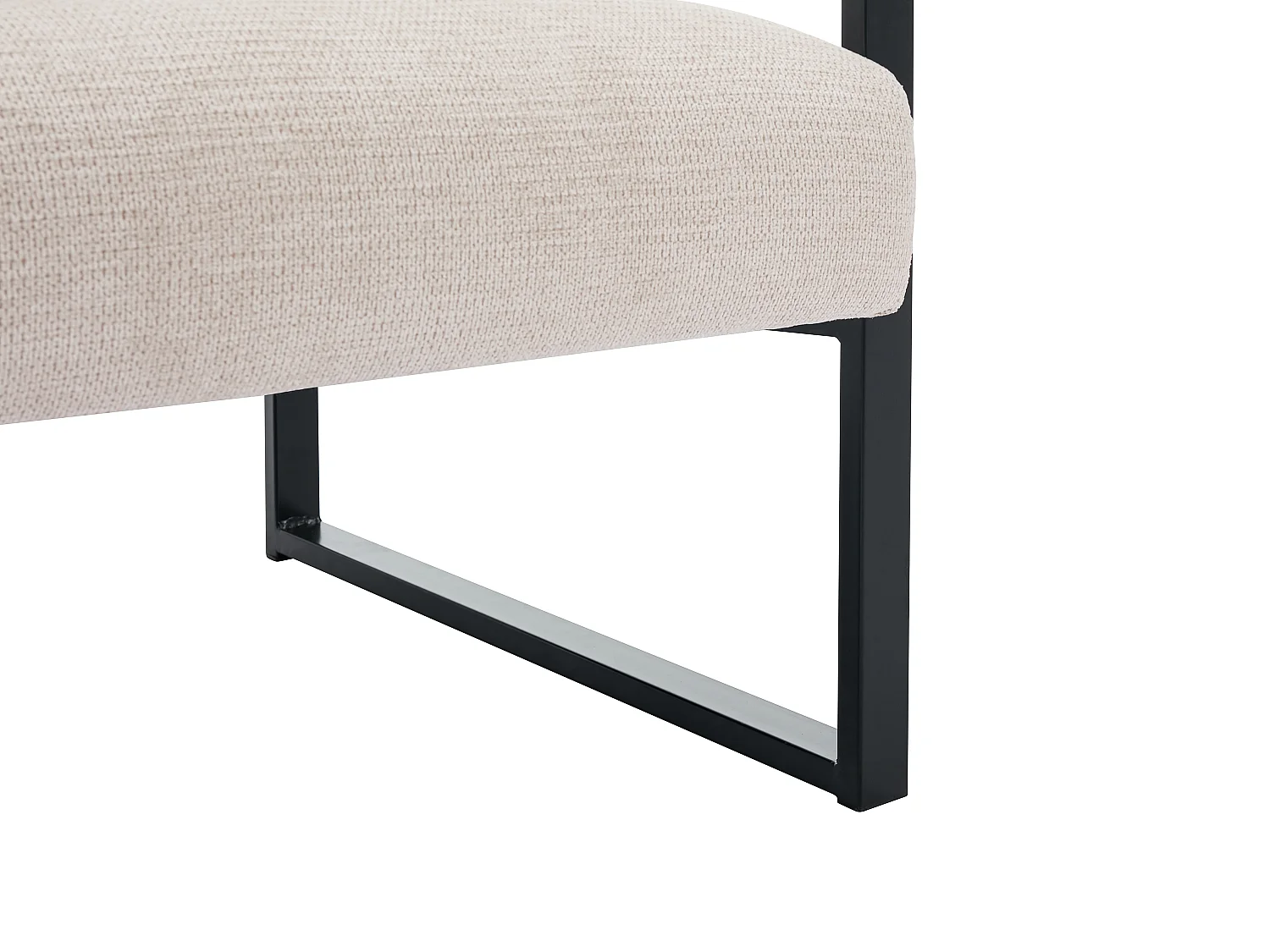 Fauteuil en tissu texturé beige ISPORI